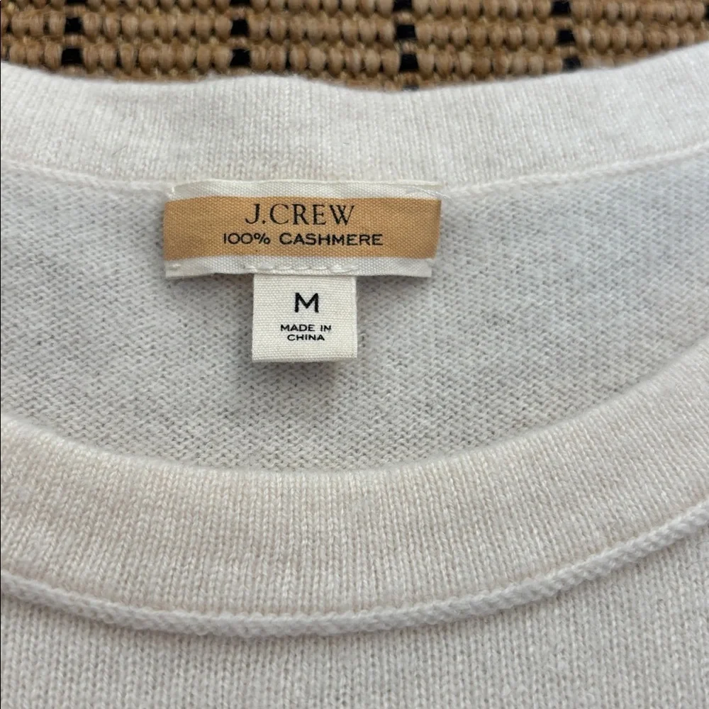 J. Crew Ivory Cashmere Tee Shirt